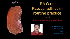 Posology in Rasaoushadhies