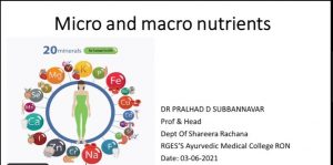 Micro & Macro nutrients - Dr.Pralhad